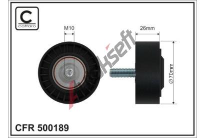 CAFFARO Vratná / vodicí kladka drážkového klínového řemenu CFR 500189, 500189 CAFFARO Vratná / vodicí kladka drážkového klínového řemenu CFR 500189, 500189