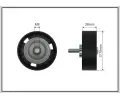 Vratn� / vodic� kladka dr�kov�ho kl�nov�ho �emenu&nbsp;CAFFARO&nbsp;&dash;&nbsp;CFR 500347 SC