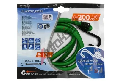 Compass Upínač pružný DOUBLE HOOK 10mm/200cm TÜV/GS CMP 02194, 02194 Compass Upínač pružný DOUBLE HOOK 10mm/200cm TÜV/GS CMP 02194, 02194