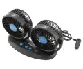 Compass Ventilátor MITCHELL DUO 2x130mm 12V na palubní desku s teploměrem CMP 07224, 07224