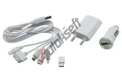 Compass Nab�je�ka telefonu 230/12V 2,1A (Iphone, miniUSB, microUSB, USB-C) CMP 07681, 07681