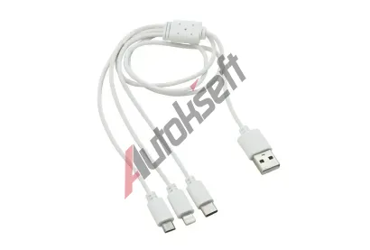 Compass Nab�jec� USB kabel 3in1 (micro USB, iPhone, USB C) CMP 07705, 07705