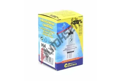 Compass Žárovka 12V H4 60/55W P43t box FLASH +30% CMP 08423, 08423 Compass Žárovka 12V H4 60/55W P43t box FLASH +30% CMP 08423, 08423