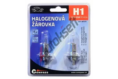 Compass Žárovka 12V H1 55W P14,5s blister 2ks CMP 08424, 08424 Compass Žárovka 12V H1 55W P14,5s blister 2ks CMP 08424, 08424