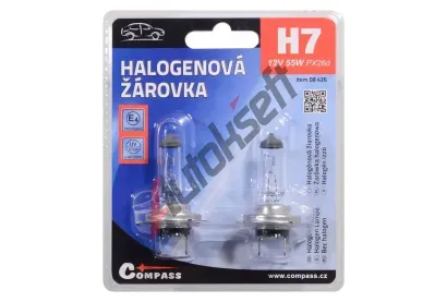 Compass ��rovka 12V H7 55W PX26d blister 2ks CMP 08426, 08426