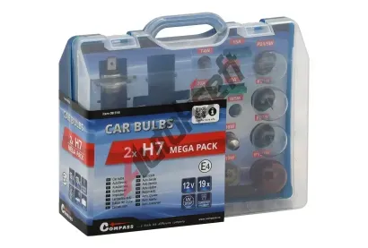 Compass Žárovky 12V servisní box MEGA H7+H7+pojistky CMP 08518, 08518 Compass Žárovky 12V servisní box MEGA H7+H7+pojistky CMP 08518, 08518