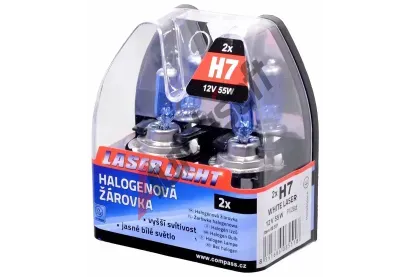 Compass Žárovka 12V H7 55W PX26d WHITE LASER 2ks CMP 08551, 08551 Compass Žárovka 12V H7 55W PX26d WHITE LASER 2ks CMP 08551, 08551
