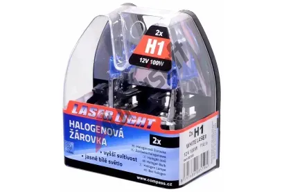 Compass Žárovka 12V H1 100W P14,5s WHITE LASER 2ks CMP 08559, 08559 Compass Žárovka 12V H1 100W P14,5s WHITE LASER 2ks CMP 08559, 08559