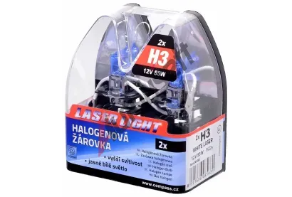 Compass Žárovka 12V H3 55W Pk22s WHITE LASER 2ks CMP 08563, 08563 Compass Žárovka 12V H3 55W Pk22s WHITE LASER 2ks CMP 08563, 08563