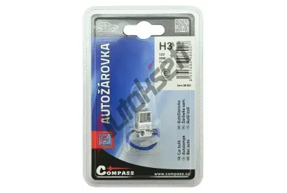 Compass Žárovka 12V H3 55W Pk22s blister 1ks CMP 08602, 08602 Compass Žárovka 12V H3 55W Pk22s blister 1ks CMP 08602, 08602