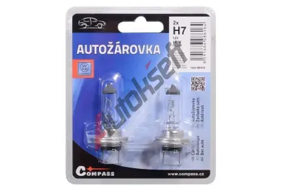 Compass Žárovka 12V H7 100W PX26d blister 2ks CMP 08616, 08616 Compass Žárovka 12V H7 100W PX26d blister 2ks CMP 08616, 08616
