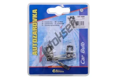 Compass Žárovka 12V H3 100W Pk22s blister 2ks CMP 08617, 08617 Compass Žárovka 12V H3 100W Pk22s blister 2ks CMP 08617, 08617