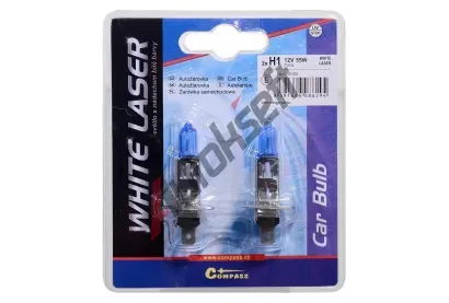 Compass Žárovka 12V H1 55W P14,5s WHITE LASER blister 2ks CMP 08629, 08629 Compass Žárovka 12V H1 55W P14,5s WHITE LASER blister 2ks CMP 08629, 08629