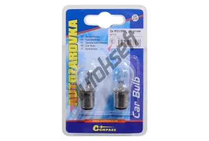 Compass Žárovka 12V P21/5W 21/5W BaY15d blister 2ks CMP 08647, 08647 Compass Žárovka 12V P21/5W 21/5W BaY15d blister 2ks CMP 08647, 08647