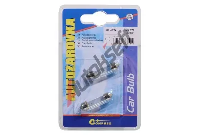Compass Žárovka 12V C5W 5W sufit blister 2ks CMP 08651, 08651 Compass Žárovka 12V C5W 5W sufit blister 2ks CMP 08651, 08651