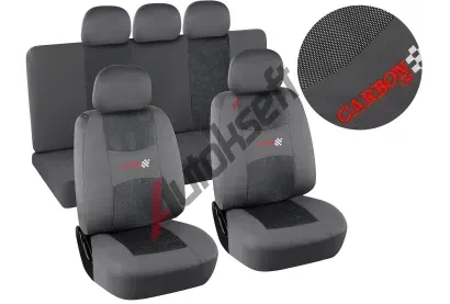 Compass Potahy sedadel sada 9ks CARBON LIGHT �ed� AIRBAG CMP 31688, 31688