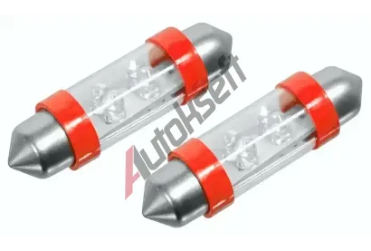 Compass Žárovka 4LED 12V suf. SV8.5 38mm červená 2ks CMP 33722, 33722 Compass Žárovka 4LED 12V suf. SV8.5 38mm červená 2ks CMP 33722, 33722
