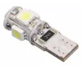 Compass Žárovka 5 SMD LED 12V T10 s rezistorem CAN-BUS ready bílá CMP 33794, 33794