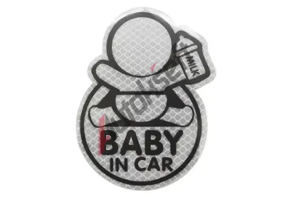 Compass Dekor samolep�c� BABY IN CAR st��brn� CMP 34320, 34320