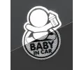 Compass Dekor samolep�c� BABY IN CAR st��brn� CMP 34320, 34320