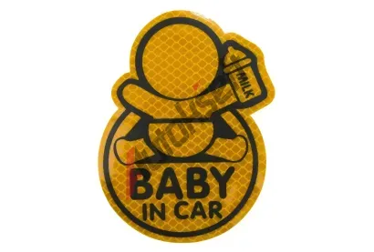 Compass Dekor samolep�c� BABY IN CAR �lut� CMP 34321, 34321