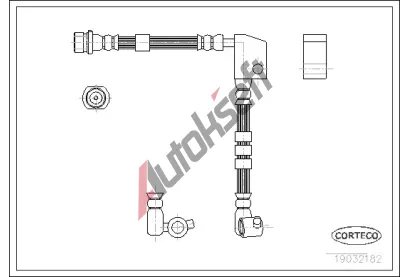 CORTECO Brzdová hadice COR 19032182, 19032182 CORTECO Brzdová hadice COR 19032182, 19032182