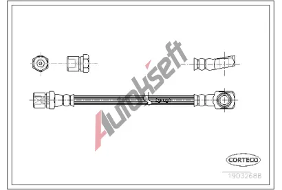 CORTECO Brzdová hadice COR 19032688, 19032688 CORTECO Brzdová hadice COR 19032688, 19032688