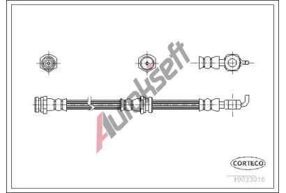 CORTECO Brzdová hadice COR 19033016, 19033016 CORTECO Brzdová hadice COR 19033016, 19033016