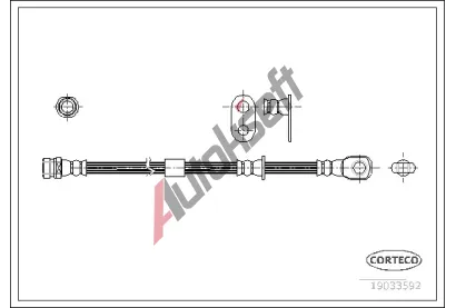 CORTECO Brzdová hadice COR 19033592, 19033592 CORTECO Brzdová hadice COR 19033592, 19033592