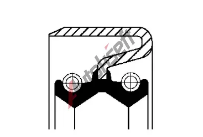 CORTECO Těsnící kroužek hřídele - rozvodovka COR 19033938B, 19033938B CORTECO Těsnící kroužek hřídele - rozvodovka COR 19033938B, 19033938B