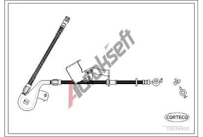 CORTECO Brzdová hadice COR 19034953, 19034953 CORTECO Brzdová hadice COR 19034953, 19034953