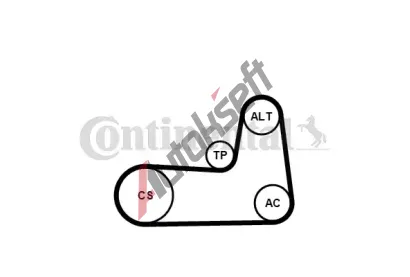 CONTITECH Sada drkovch klnovch emen CTT 5PK1125K1, 5PK1125K1