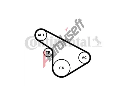 CONTITECH Sada drkovch klnovch emen CTT 5PK1212K1, 5PK1212K1