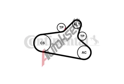 CONTITECH Sada drkovch klnovch emen CTT 6PK1020 EXTRA K1, 6PK1020 EXTRA K1