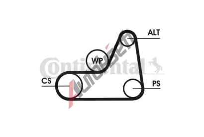 CONTITECH ozuben klnov emen CTT 6PK1042 ELAST, 6PK1042 ELAST
