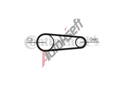 CONTITECH Sada ebrovanch klnovch emen CTT 6PK842 ELAST T1, 6PK842 ELAST T1