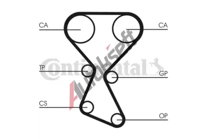 CONTITECH Ozuben - sada rozvodovho emene CTT CT1027K1, CT1027K1