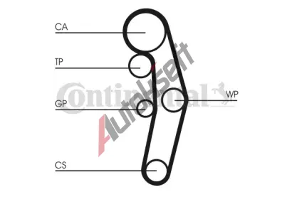 CONTITECH Ozuben - sada rozvodovho emene CTT CT1028K5, CT1028K5