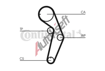 CONTITECH Ozuben - sada rozvodovho emene CTT CT1048K1, CT1048K1