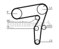 CONTITECH Ozuben - sada rozvodovho emene CTT CT1106K1, CT1106K1