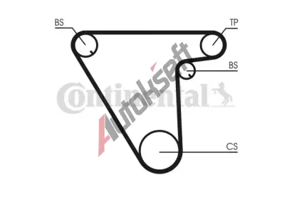 CONTITECH Ozubený řemen CTT CT833, CT833 CONTITECH Ozubený řemen CTT CT833, CT833
