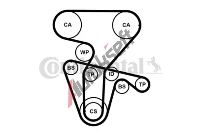 CONTITECH Vodn pumpa - sada ozubenho emene CTT CT877WP4PRO, CT877WP4PRO