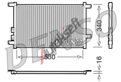 DENSO Kondenztor - klimatizace DEN DCN01011, DCN01011