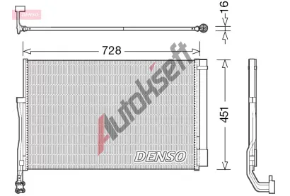 DENSO Kondenztor klimatizace DEN DCN02007, DCN02007