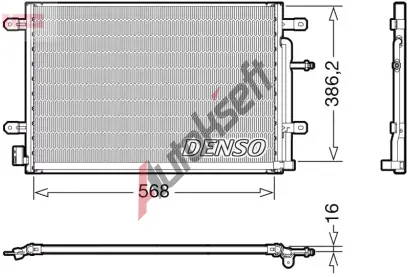 DENSO Kondenztor klimatizace DEN DCN02038, DCN02038