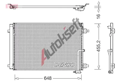 DENSO Kondenztor klimatizace DEN DCN02045, DCN02045