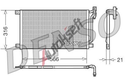 DENSO Kondenztor klimatizace DEN DCN05003, DCN05003