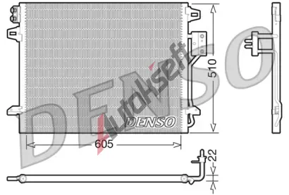 DENSO Kondenztor klimatizace DEN DCN06006, DCN06006