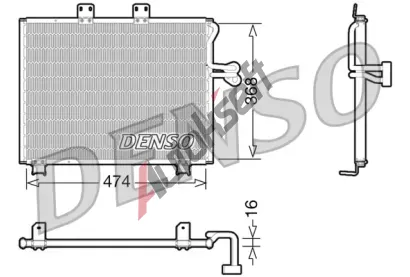 DENSO Kondenztor klimatizace DEN DCN06013, DCN06013