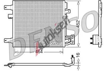 DENSO Kondenz�tor klimatizace DEN DCN06014, DCN06014